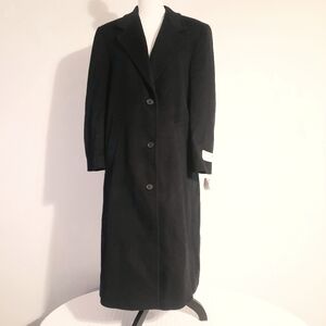 Black Wool Cashmere Blend Coat Size 14 Petite